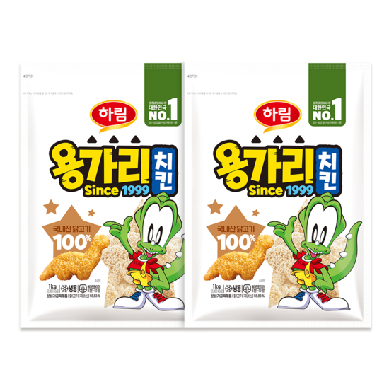 하림 용가리치킨 1kg 2봉 (토스페이 19,880원/무료)
