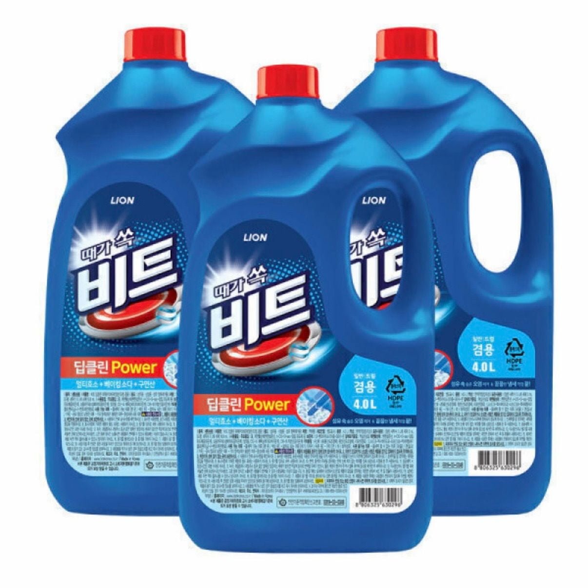 비트 딥클린파워 액체세탁세제 일반/드럼 겸용 용기 4L 3개+사은품 증정 (21,530원/무료)