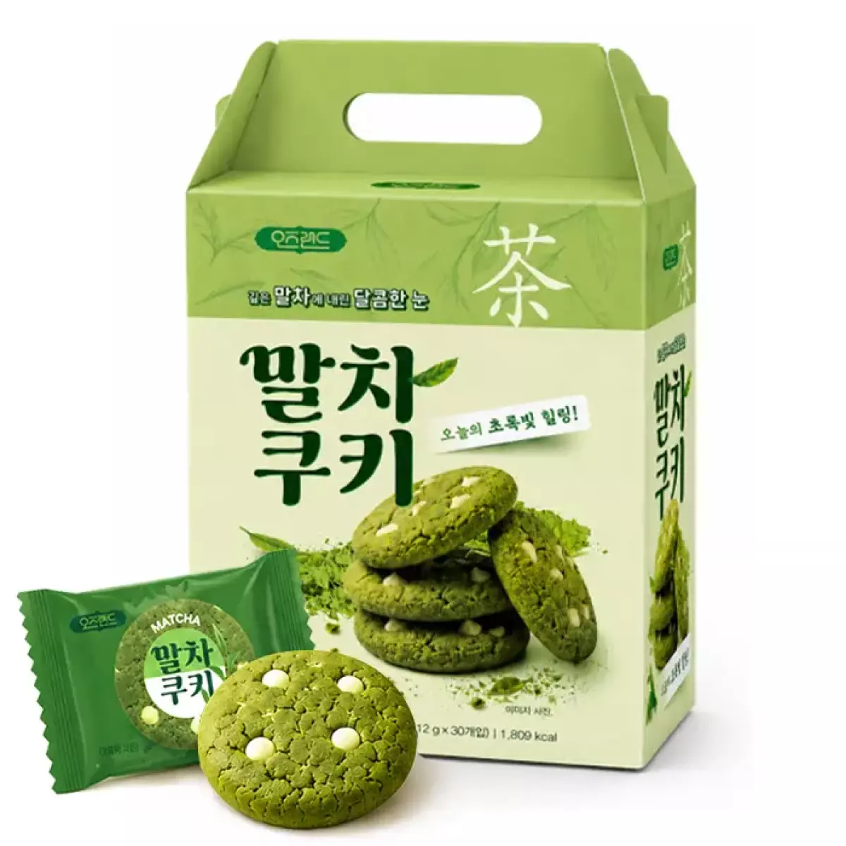 오즈랜드 화이트초코칩 말차쿠키 30개