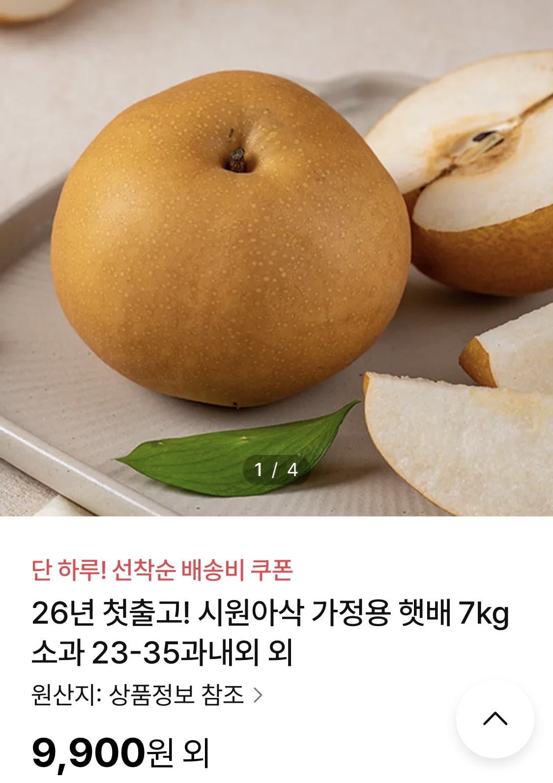 가정용 햇배 7kg 소과 23-35과내외 (9,900원/무료)