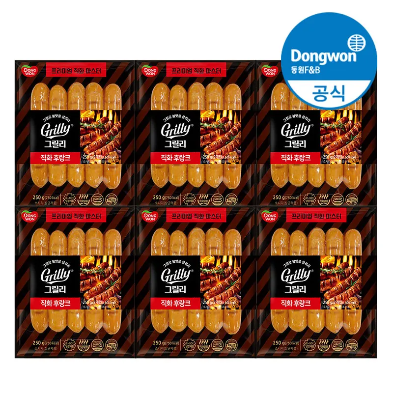 동원 그릴리 직화 후랑크 250g 6팩 16,258원 (무배)