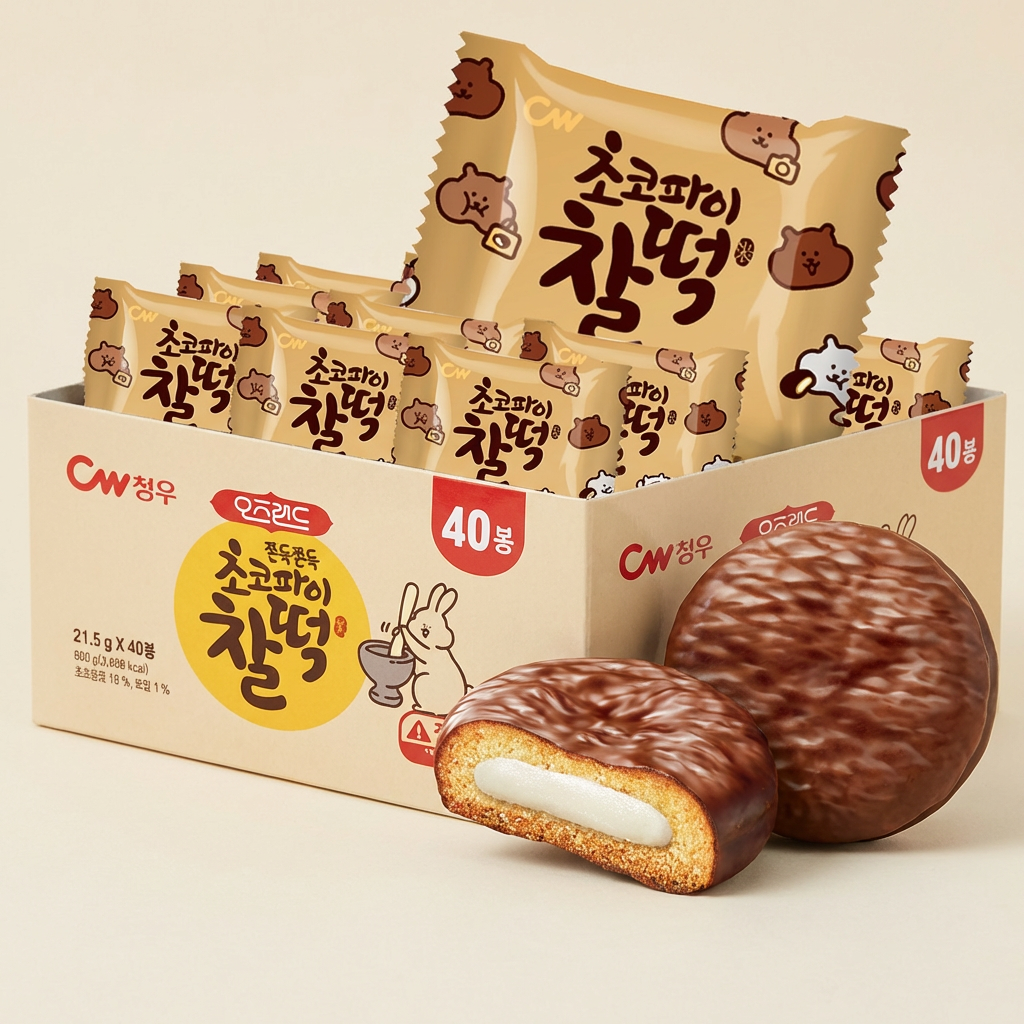 청우 초코파이 찰떡, 860g, 1박스 (9,900/무료)