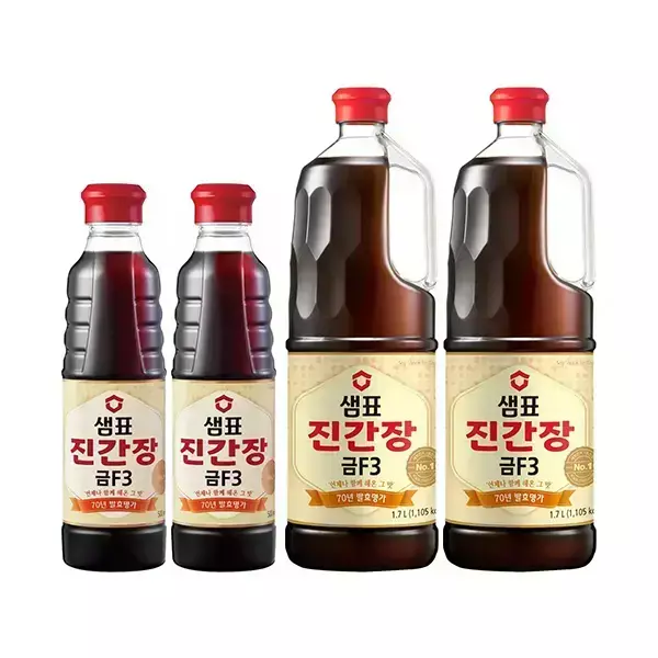 샘표 진간장 금F3 1.7L 2개 + 500ml 2개 (18,900원/무료)