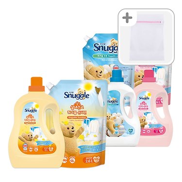 스너글 초고농축 섬유유연제 실내건조 허거블선샤인 2L+2.6L+세탁망 (19,800원/무료)